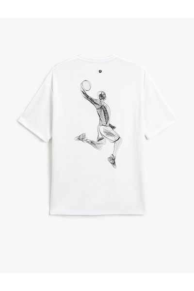 Koton Tricou sport supradimensionat cu imprimeu baschet
