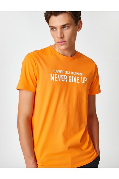 Koton Sport-T-Shirt mit Slogan-Aufdruck, Rundhalsausschnitt, kurze Ärmel