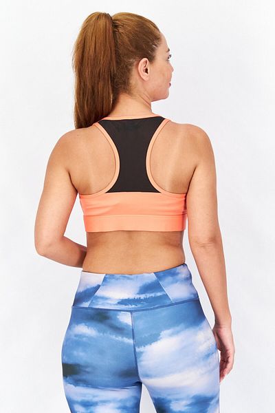 Puma Women High Impact Front Zip Sports Bra, Orange
