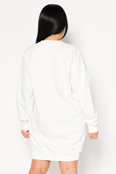 Diesel Women Brand Logo Midi Sweat Dress, Off White