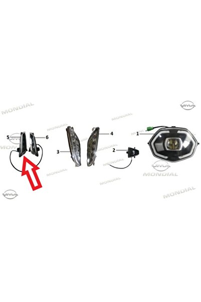 Mondial MONDİAL WİNG 50 ARKA SOL SINYAL KOMPLE