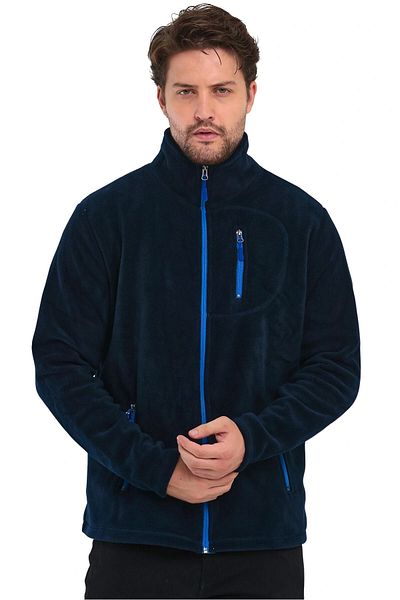 BASTI0 Unisex Men's Women's Outdoor Pocket Full Zipper Fleece