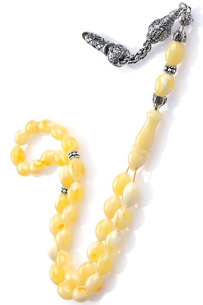 TESBİHCİBABA Premium Class Kaliningrad Bullet Tassel Drop Amber Rosary