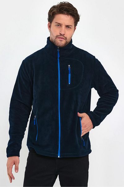 BASTI0 Unisex Men's Women's Outdoor Pocket Full Zipper Fleece