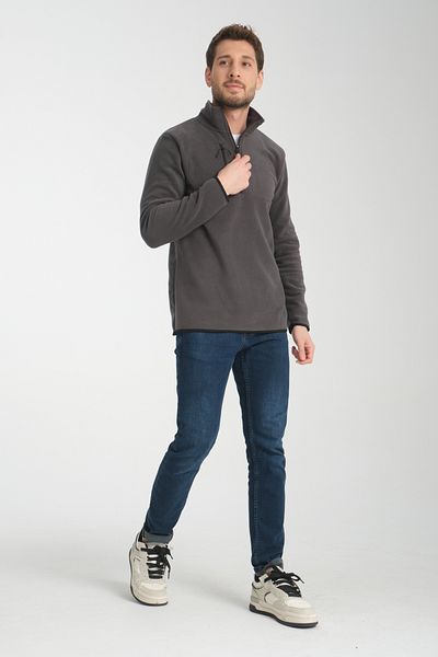 KAPHONE Men's Half Zipper Fleece Sweatshirt