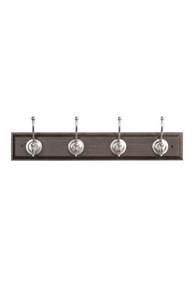 SAFA High quality solid wood wall hanger, 4 hooks. Brown