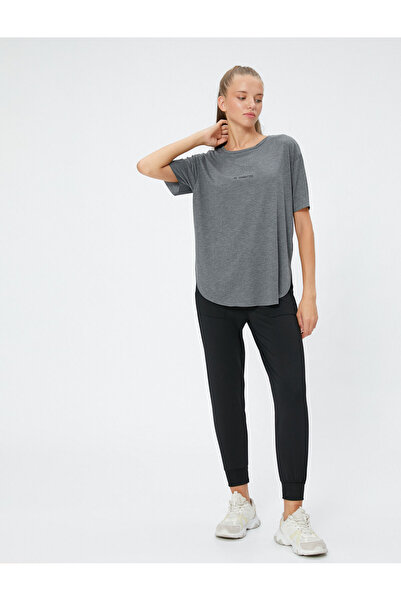 Koton Αθλητικό μπλουζάκι με λαιμόκοψη με κοντό μανίκι με στάμπα