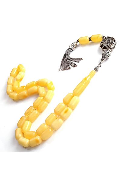 TESBİHCİBABA Collectable Egg Cut Drop Amber Rosary