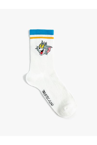 Koton Tom and Jerry Socks Licensed Embroidered