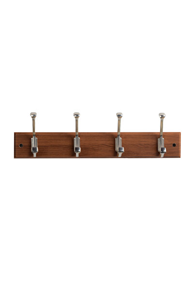 SAFA High quality solid wood wall hanger, 4 hooks. Brown