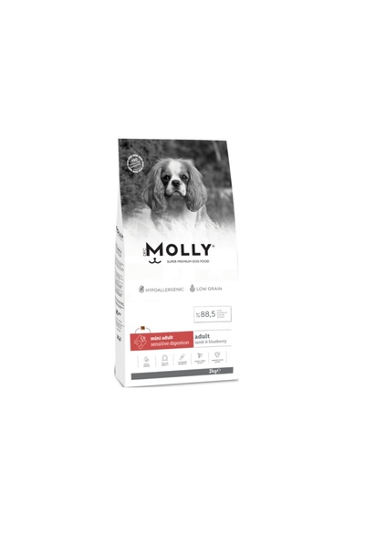 Molly Mini Adult Kuzu Etli & Yaban Mersinli Küçük Irk Yetişkin Köpek Maması 2 Kg