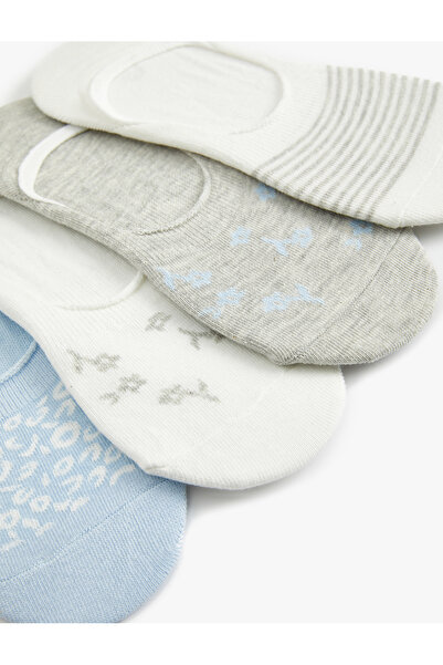 Koton Set of 4 Ballerina Socks Patterned Multicolored