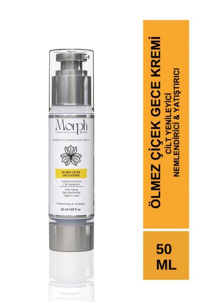morphbeauty Ölmez Çiçek Gece Kremi 50 ml – Cilt Yenileyici & Yoğun Nem Bakımı