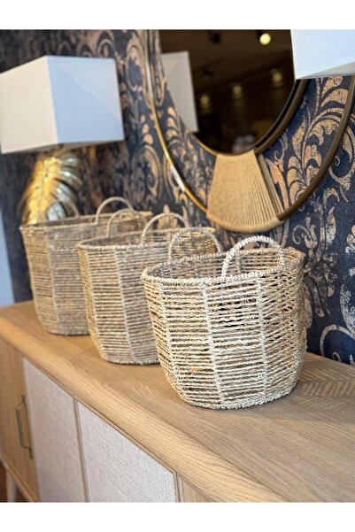 Evdema Набір з 3 довгих плетених кошиків - AK.JJ0025