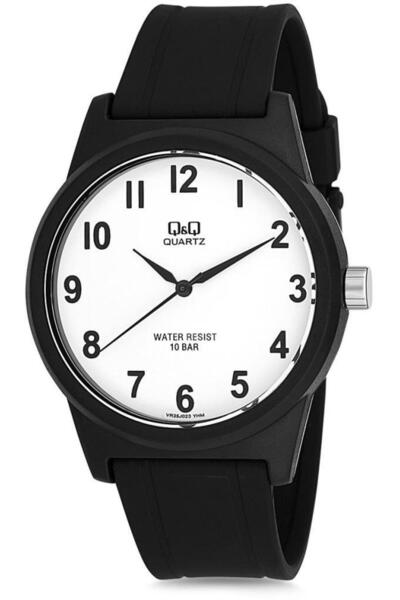 QSQ Q&Q Vr35J023Y Black Silicone Cord Numerical Men's Wristwatch