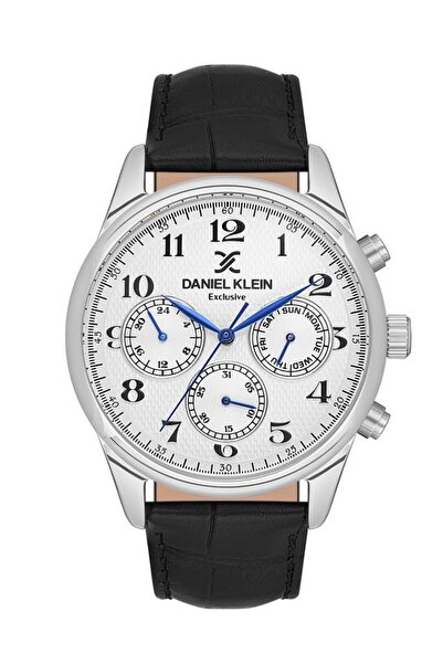 Daniel Klein DK102-DK.1.13550-6 ساعة يد رجالية سوداء D جلد كوردون