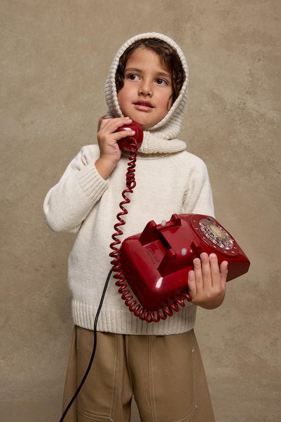 Fahhar Kids Balaclava pentru copii tricotata Beanie Stone