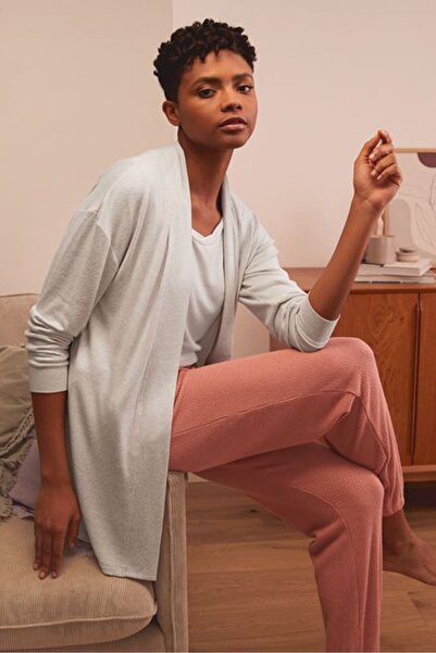 Tchibo Women Split Neck Plain Sweater, Light Peach