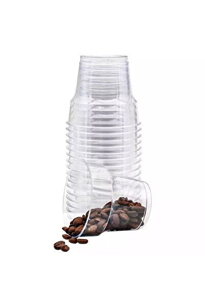 YOK YOK AMBALAJ Sert Plastik Mika Kristal Bardak 25 Adet 1 Pk