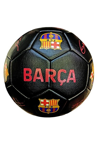 AVESSA Barça Makine Dikişli Dana Derisi Barcelona Imzalı Futbol Topu