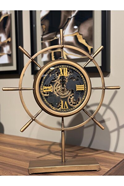 Evdema Vitale Metal Gemici Duvar Saati 47*53*8 cm AK.JI0041