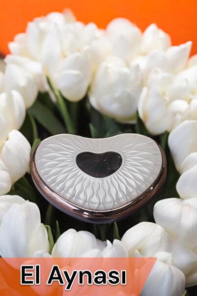 Şahane Pazar Kalp Şekilli El Aynası 9cm KAP-388 FMA013887