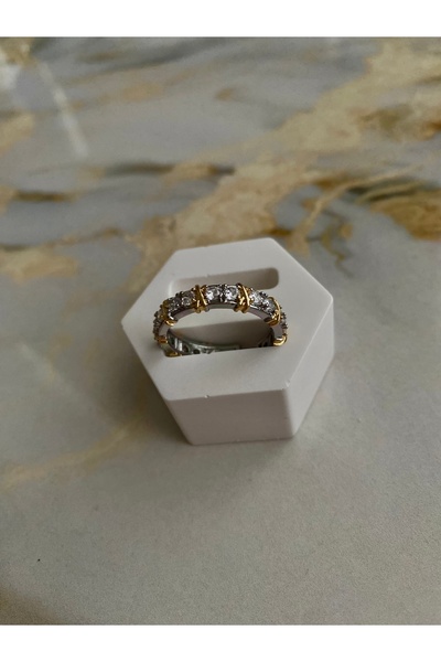 NKIE JEWELS Çelik Yüzük Ayarlanabilir Zirkon xoxo Xoxo Taşlı