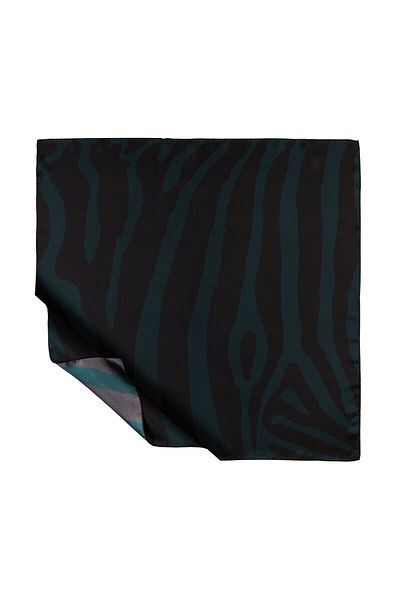 ipekevi Μεταξωτό μαντίλι Tivil με μοτίβο Pine Green Macro Zebra