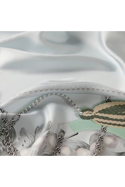 ipekevi Ice White Silkfairy Silk Φουλάρι 1319
