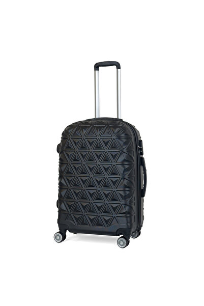 Reymond Luggage Piramit Desen ABS Seyahat Valizi, Canyon Serisi,  Siyah - Ort...