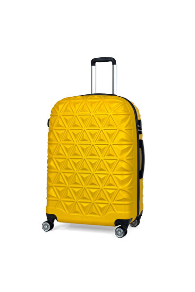 Reymond Luggage Piramit Desen ABS Seyahat Valizi, Canyon Serisi,  Sarı - Büyü...