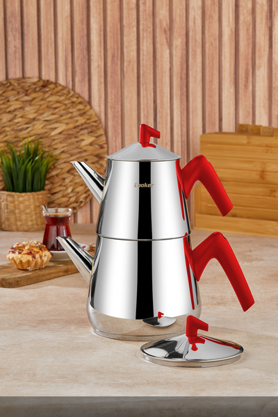 Cooker Paslanmaz Çelik Bumerang Aile Boy Çaydanlık