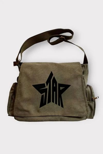 weywot Khaki Star Messenger Bag