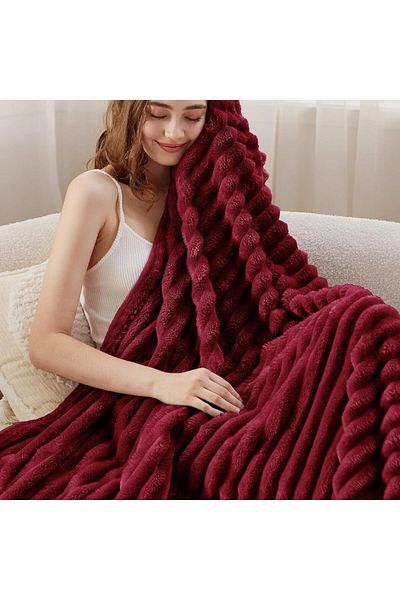 textile dünyası Wellsoft Striped Tv Blanket - Armchair
