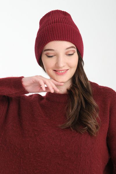 Wega Moda Winter Knitwear Beanie - Classical Women's Beanie with Twill Knit and Woven, Std Plate