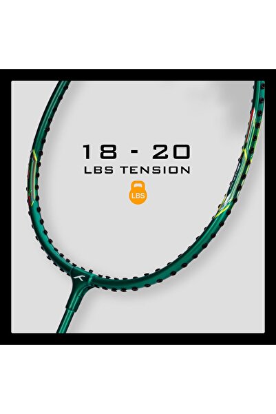 Hundred Powertek 200 Pro Badminton Racket For Intermediate Players With Cover,green,aluminium