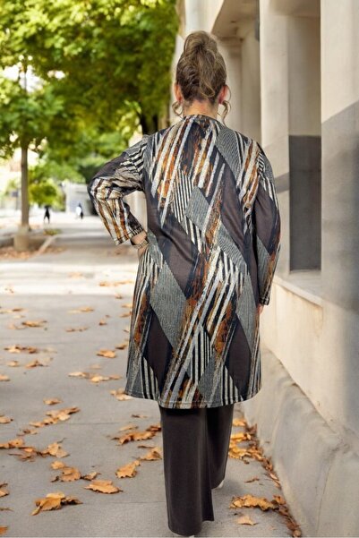 yagmurberen Cycling Collar Soft Viscose Fabric Tunic Waist Rubbered Viscose Pants Large Size Bottom Top Suit