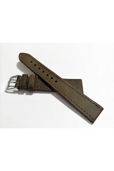 FADO Greyzi 18 mm Genuine Leather Watch Strap - Fits for Any Watch, Brown (142)