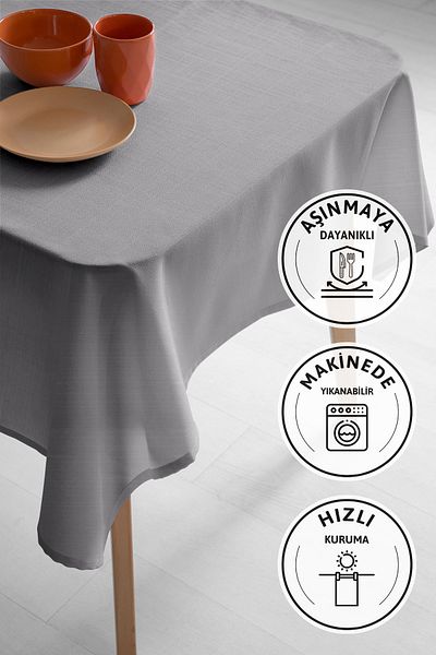 FAVORA Nayra Linen Tablecloth 160X220 - Gray