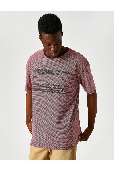 Koton Striped Printed T-Shirt