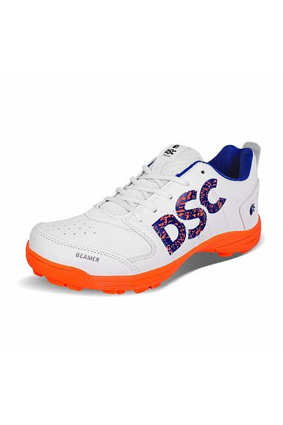 DSC Beamer Cricket Shoes |fluro Orange/white, 10 Uk/11 Us/44 Eu | Boys & Men | Lightweight, Durable