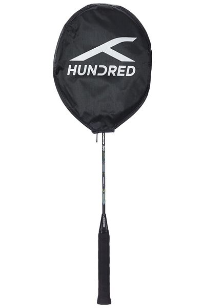 Hundred Powertek 200 Pro - مضرب كرة الريشة والغطاء العلوي (أسود، قياسي، G5)