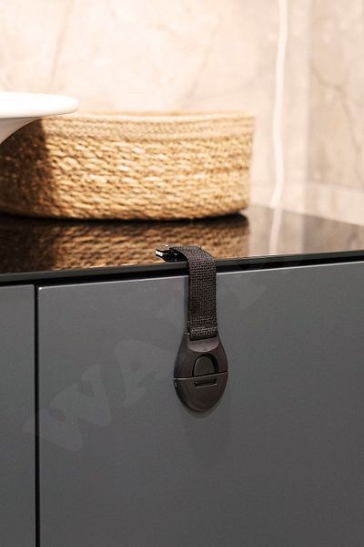 WAPPA 5 Black Baby Safety Locks - Children's Drawer and Cabinet Set