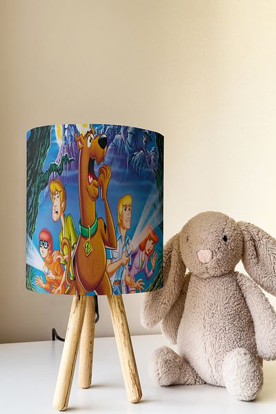 Talia Home Scooby-Doo Patterned Children's Room Lampshade Table Lamp Tlab-046