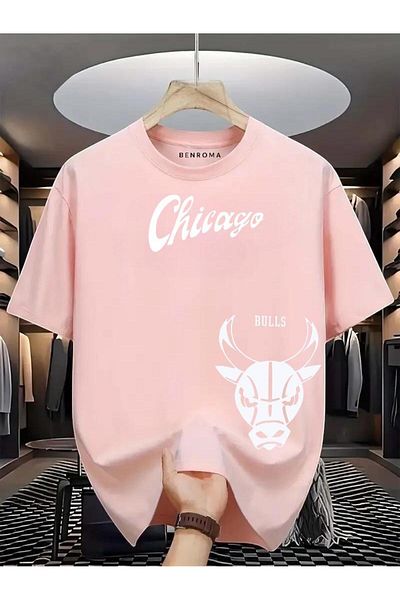 BENROMA 1 προϊόν είναι δώρο για αγορές 6 και άνω Chicago Bulls Printed Oversize T-shirt