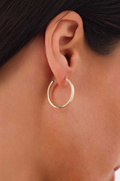 Zeynepli gold & jewelry 14 Ayar Altın Xl Vrsce Küpe
