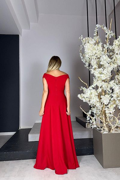 gesmoda G0966 Red Maxi Evening Dress