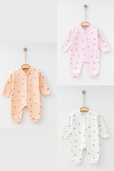 Bamoola 100% Cotton Tulip Patterned 3-Piece Jumpsuit