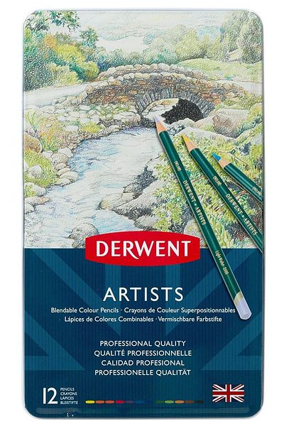 Derwent Artists 12 Color Mixable Dry Paint Set