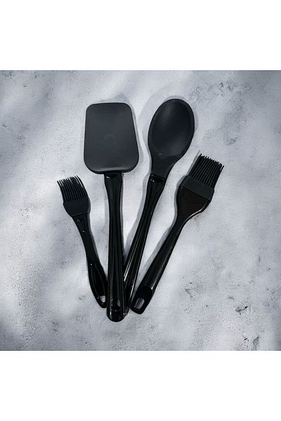AKTURK HOME Set of 4 Silicone Spoons and Spatulas